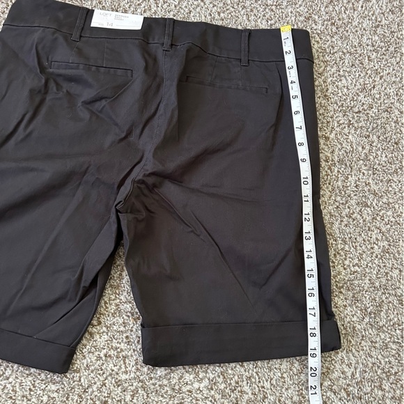 LOFT Bermuda Roll Short Black Neutral Summer Casual NWT 14 - Picture 7 of 7